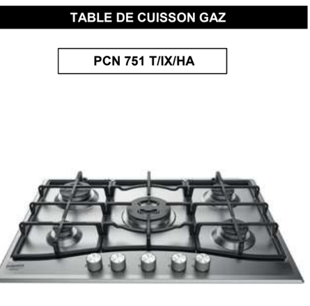 49688 - GAS PLATES in STAINLESS STEEL or BLACK GLASS Europe